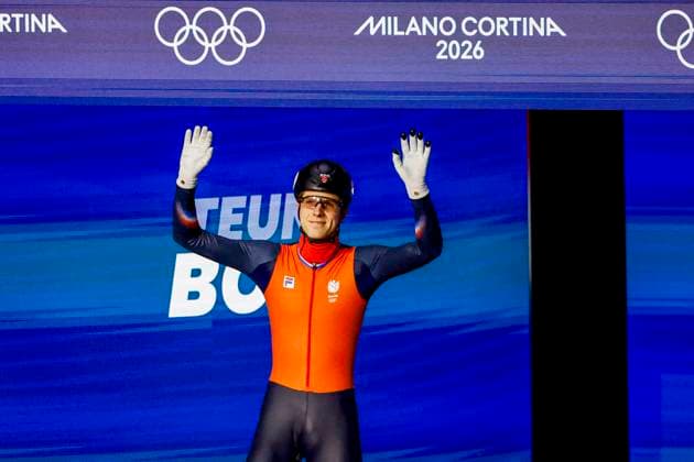 Teun Boer of the Netherlands looks on before Men s 500m Finals, Milano Cortina 2026 Winter Olympics: Day 12, Short Track Speed skating, Eisschnelllauf - Milano Cortina 2026 Winter Olympics: Day 12, Milano Speed Skating Stadium, February 18, 2026, Milan, Italy.