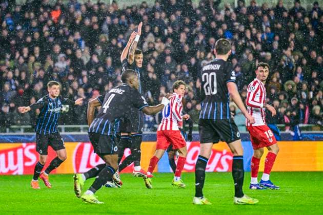 Club Brugge v Atletico de Madrid - UEFA Champions League BRUGGE, BELGIUM - FEBRUARY 18 : Stankovic Aleksandar midfielder of Club Brugge during the UEFA Champions League 2025 26 knockout phase play-off match first leg between Club Brugge and Atletico de Madrid on February 18, 2026 in Brugge, Belgium, 18 02 2026 Brugge Belgium  Copyright: xJanxDexMeuleneirx