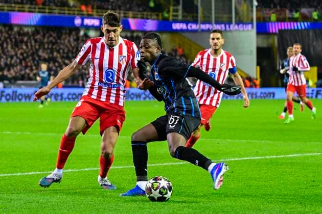 Club Brugge v Atletico de Madrid - UEFA Champions League BRUGGE, BELGIUM - FEBRUARY 18 : Diakhon Mamadou forward of Club Brugge in action during the UEFA Champions League 2025 26 knockout phase play-off match first leg between Club Brugge and Atletico de Madrid on February 18, 2026 in Brugge, Belgium, 18 02 2026 Brugge Belgium  Copyright: xJanxDexMeuleneirx