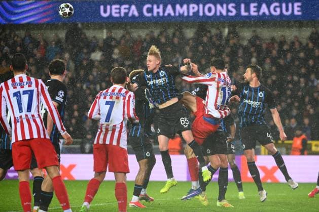 Club Brugge v Atletico de Madrid - UEFA Champions League BRUGGE, BELGIUM - FEBRUARY 18 : Seys Joaquim defender of Club Brugge in action during the UEFA Champions League 2025 26 knockout phase play-off match first leg between Club Brugge and Atletico de Madrid on February 18, 2026 in Brugge, Belgium, 18 02 2026 Brugge Belgium  Copyright: xVincentxKalutx