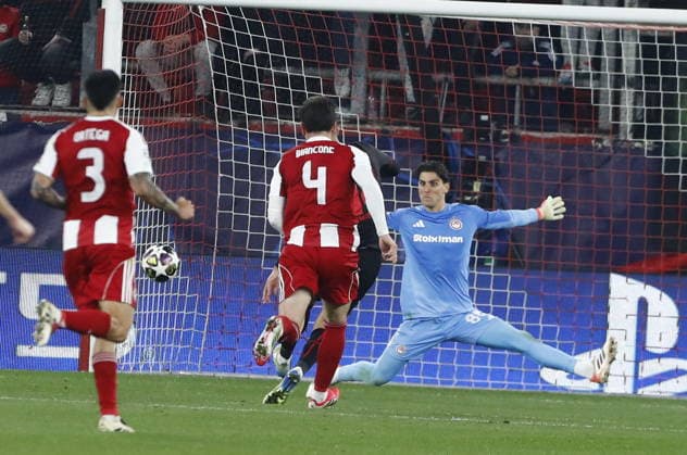 UEFA Champions League - Olympiacos FC vs Bayer 04 Leverkusen - Patrik Schick of Bayer 04 Leverkusen in action while scoring during the UEFA Champions League Play-Offs 1st leg soccer match between Olympiacos FC and Bayer 04 Leverkusen in Georgios Karaiskakis Stadium, Piraeus, Greece, on 18 February 2026. IMAGO ONE INCH PRODUCTIONS PIRAEUS GREECE Copyright: xONExINCHxPRODUCTIONSx 6860008