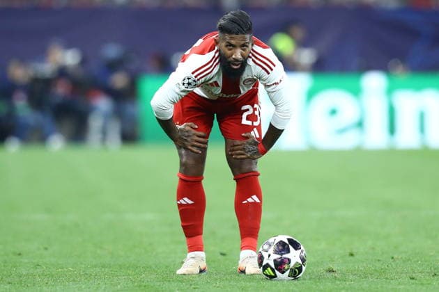UEFA Champions League - Olympiacos FC vs Bayer 04 Leverkusen - Rodinei of Olympiacos FC in action during the UEFA Champions League Play-Offs 1st leg soccer match between Olympiacos FC and Bayer 04 Leverkusen in Georgios Karaiskakis Stadium, Piraeus, Greece, on 18 February 2026. IMAGO ONE INCH PRODUCTIONS PIRAEUS GREECE Copyright: xONExINCHxPRODUCTIONSx 6860051