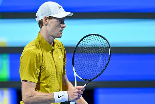 ATP, Tennis Herren QATAR EXXONMOBIL OPEN-ROUND OF 16 Jannik Sinner of Italy competes against Alexei Popyrin of Australia in the Round of q6 at the ATP men s Qatar ExxonMobil Open 2026 tennis tournament at the Khalifa International Tennis Complex in Doha, Qatar, on February 18 2026. DOHA Qatar Copyright: xNOUSHADx