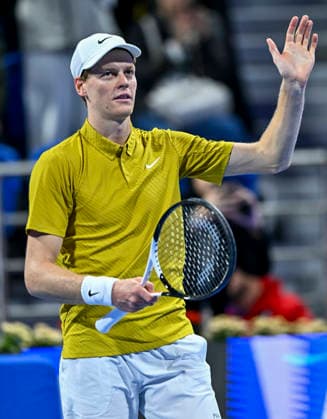 ATP, Tennis Herren QATAR EXXONMOBIL OPEN-ROUND OF 16 Jannik Sinner of Italy celebrates after winning against Alexei Popyrin of Australia in the Round of q6 at the ATP men s Qatar ExxonMobil Open 2026 tennis tournament at the Khalifa International Tennis Complex in Doha, Qatar, on February 18 2026. DOHA Qatar Copyright: xNOUSHADx