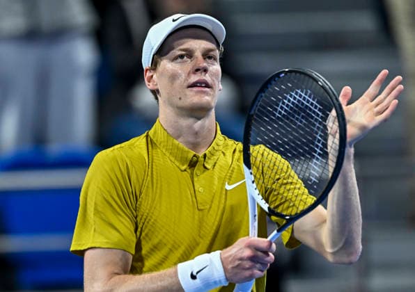 ATP, Tennis Herren QATAR EXXONMOBIL OPEN-ROUND OF 16 Jannik Sinner of Italy celebrates after winning against Alexei Popyrin of Australia in the Round of q6 at the ATP men s Qatar ExxonMobil Open 2026 tennis tournament at the Khalifa International Tennis Complex in Doha, Qatar, on February 18 2026. DOHA Qatar Copyright: xNOUSHADx