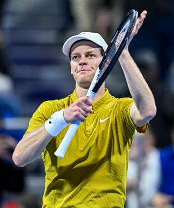 ATP, Tennis Herren QATAR EXXONMOBIL OPEN-ROUND OF 16 Jannik Sinner of Italy celebrates after winning against Alexei Popyrin of Australia in the Round of q6 at the ATP men s Qatar ExxonMobil Open 2026 tennis tournament at the Khalifa International Tennis Complex in Doha, Qatar, on February 18 2026. DOHA Qatar Copyright: xNOUSHADx