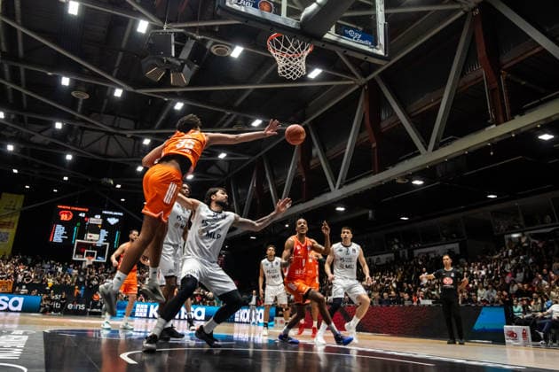 GER, easy Credit Basketball Bundesliga, Niners Chemnitz MLP Academics Heidelberg 18 02 2026, Messe, Chemnitz, GER, easy Credit Basketball Bundesliga, Niners Chemnitz MLP Academics Heidelberg Foto Alexander Trienitz Chemnitz Messe Sachsen Germany