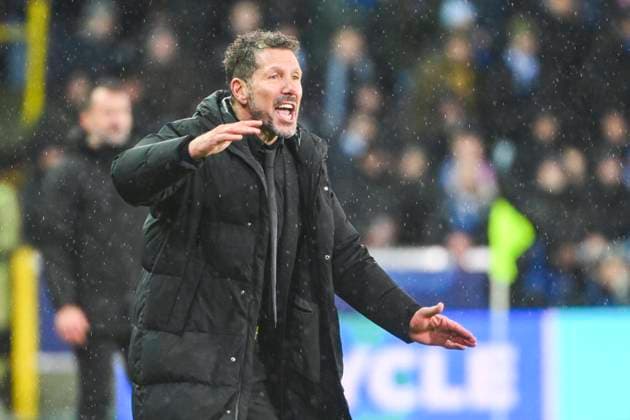 Club Brugge v Atletico de Madrid - UEFA Champions League BRUGGE, BELGIUM - FEBRUARY 18 : Simeone Diego Pablo manager of Atletico de Madrid during the UEFA Champions League 2025 26 knockout phase play-off match first leg between Club Brugge and Atletico de Madrid on February 18, 2026 in Brugge, Belgium, 18 02 2026 Brugge Belgium  Copyright: xVincentxKalutx