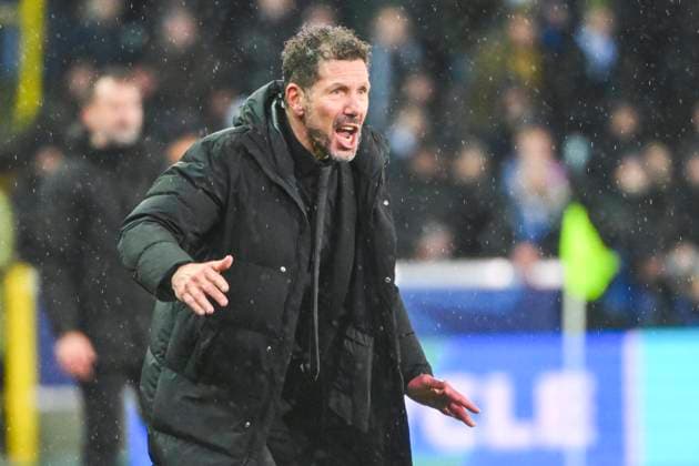 Club Brugge v Atletico de Madrid - UEFA Champions League BRUGGE, BELGIUM - FEBRUARY 18 : Simeone Diego Pablo manager of Atletico de Madrid during the UEFA Champions League 2025 26 knockout phase play-off match first leg between Club Brugge and Atletico de Madrid on February 18, 2026 in Brugge, Belgium, 18 02 2026 Brugge Belgium  Copyright: xVincentxKalutx