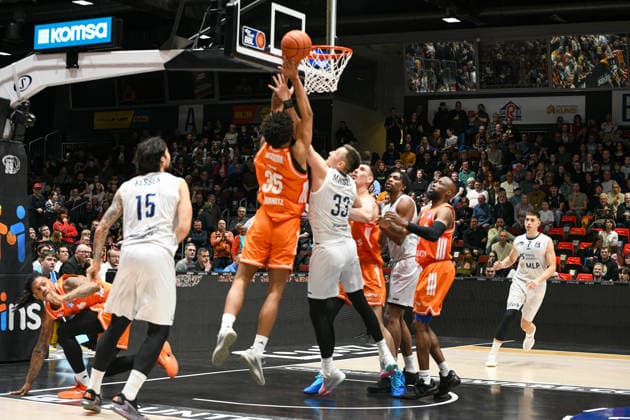 easyCredit Basketball Bundesliga, Matchday 21, Niners Chemnitz MLP Academics Heidelberg 18 02 2026 from 20 Copyright: xEHLxMedia MichelxKöhlerx 20261802-Niners-Heidelberg_045