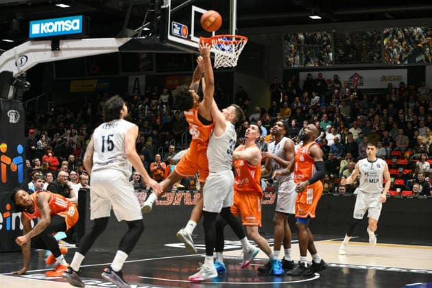 easyCredit Basketball Bundesliga, Matchday 21, Niners Chemnitz MLP Academics Heidelberg 18 02 2026 from 20 Copyright: xEHLxMedia MichelxKöhlerx 20261802-Niners-Heidelberg_046