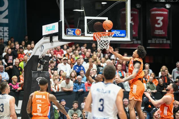 easyCredit Basketball Bundesliga, Matchday 21, Niners Chemnitz MLP Academics Heidelberg 18 02 2026 from 20 Copyright: xEHLxMedia MichelxKöhlerx 20261802-Niners-Heidelberg_078