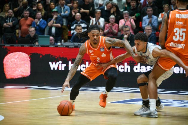 easyCredit Basketball Bundesliga, Matchday 21, Niners Chemnitz MLP Academics Heidelberg 18 02 2026 from 20 Copyright: xEHLxMedia MichelxKöhlerx 20261802-Niners-Heidelberg_074