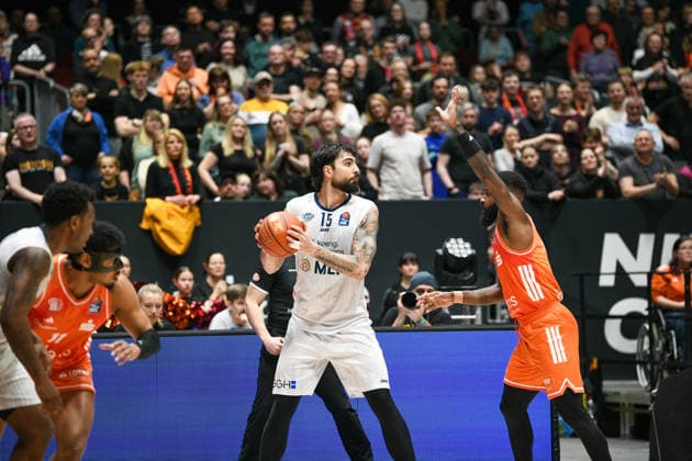 easyCredit Basketball Bundesliga, Matchday 21, Niners Chemnitz MLP Academics Heidelberg 18 02 2026 from 20 Copyright: xEHLxMedia MichelxKöhlerx 20261802-Niners-Heidelberg_100