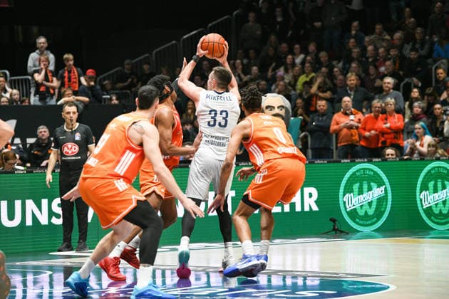 easyCredit Basketball Bundesliga, Matchday 21, Niners Chemnitz MLP Academics Heidelberg 18 02 2026 from 20 Copyright: xEHLxMedia MichelxKöhlerx 20261802-Niners-Heidelberg_105