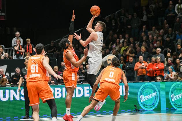 easyCredit Basketball Bundesliga, Matchday 21, Niners Chemnitz MLP Academics Heidelberg 18 02 2026 from 20 Copyright: xEHLxMedia MichelxKöhlerx 20261802-Niners-Heidelberg_107
