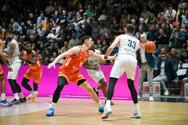 easyCredit Basketball Bundesliga, Matchday 21, Niners Chemnitz MLP Academics Heidelberg 18 02 2026 from 20 Copyright: xEHLxMedia MichelxKöhlerx 20261802-Niners-Heidelberg_103