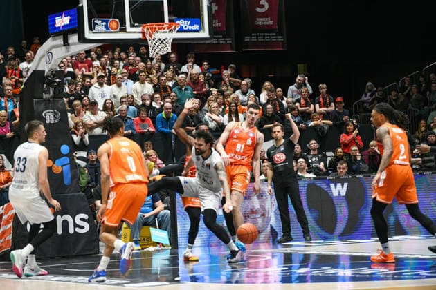easyCredit Basketball Bundesliga, Matchday 21, Niners Chemnitz MLP Academics Heidelberg 18 02 2026 from 20 Copyright: xEHLxMedia MichelxKöhlerx 20261802-Niners-Heidelberg_122