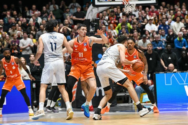 easyCredit Basketball Bundesliga, Matchday 21, Niners Chemnitz MLP Academics Heidelberg 18 02 2026 from 20 Copyright: xEHLxMedia MichelxKöhlerx 20261802-Niners-Heidelberg_136