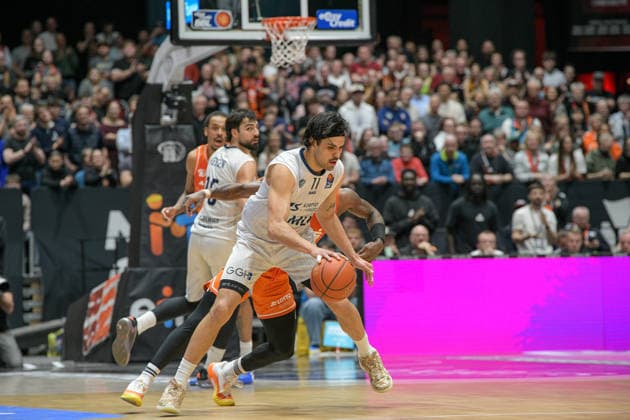 easyCredit Basketball Bundesliga, Matchday 21, Niners Chemnitz MLP Academics Heidelberg 18 02 2026 from 20 Copyright: xEHLxMedia MichelxKöhlerx 20261802-Niners-Heidelberg_141