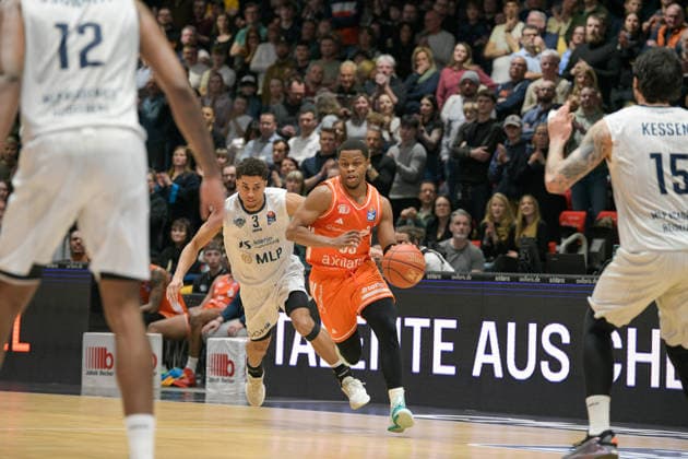 easyCredit Basketball Bundesliga, Matchday 21, Niners Chemnitz MLP Academics Heidelberg 18 02 2026 from 20 Copyright: xEHLxMedia MichelxKöhlerx 20261802-Niners-Heidelberg_142