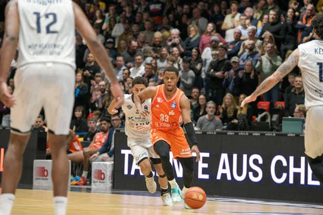 easyCredit Basketball Bundesliga, Matchday 21, Niners Chemnitz MLP Academics Heidelberg 18 02 2026 from 20 Copyright: xEHLxMedia MichelxKöhlerx 20261802-Niners-Heidelberg_143
