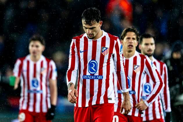 Atletico de Madrid midfielder Johnny Cardoso, during the match Club Brugge KV vs Atletico de Madrid at the Jan Breydelstadion for the Champions League KO play offs 1st leg season 2025 2026 in BRUGGE, Belgium on 18 february 2026 Photo by Stefan Koops EYE4IMAGES DeFodi Images