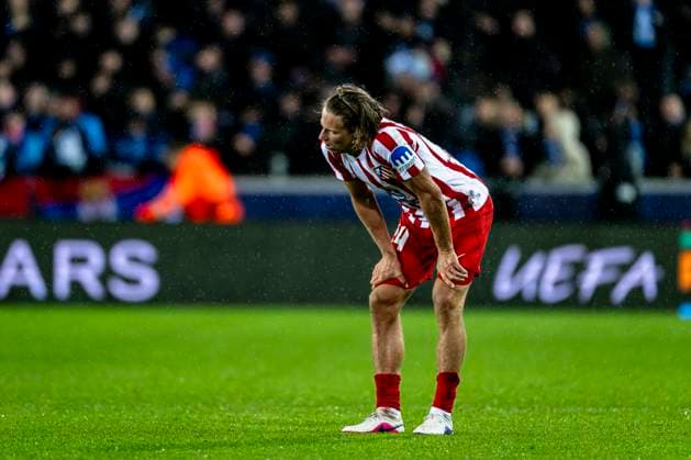 Atletico de Madrid midfielder Marcos Llorente, during the match Club Brugge KV vs Atletico de Madrid at the Jan Breydelstadion for the Champions League KO play offs 1st leg season 2025 2026 in BRUGGE, Belgium on 18 february 2026 Photo by Stefan Koops EYE4IMAGES DeFodi Images