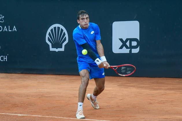 rio open, etapa do ATP, Tennis Herren world tour 500 Rio de Janeiro (RJ), 02 18 2026 - Rio Open ATP 500 RJ - Roman Burruchaga (Arg) during the Rio Open, a stage of the ATP World Tour 500, which takes place at the Jockey Club Brasileiro in Gavea, South Zone of Rio de Janeiro, this Wednesday, February 18, 2026. (Foto: Clever Felix Thenews2 imago images) SPO  Copyright: xCleverxFelixx
