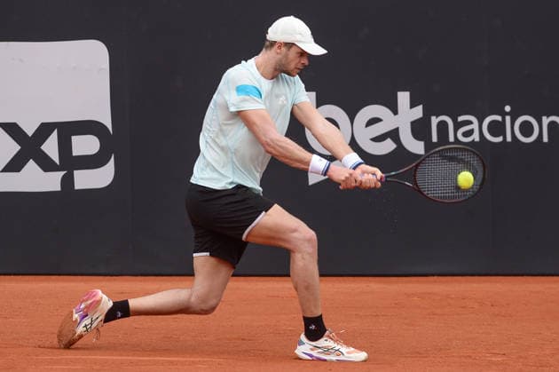 rio open, etapa do ATP, Tennis Herren world tour 500 Rio de Janeiro (RJ), 02 18 2026 - Rio Open ATP 500 RJ - Yannick Hanfmann (GER) during the Rio Open, a stage of the ATP World Tour 500, which takes place at the Jockey Club Brasileiro in Gavea, South Zone of Rio de Janeiro, this Wednesday, February 18, 2026. (Foto: Clever Felix Thenews2 imago images) SPO  Copyright: xCleverxFelixx
