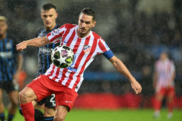 260218 Club Brugge vs Atletico Madrid Koke (6) of Atletico pictured during the Uefa Champions League Knock Out play offs first leg in season 2025 - 2026 between Club Brugge KV and Atletico de Madrid on February 18 , 2026 in Brugge, Belgium. (Photo by David Catry Isosport) Brugge Belgium  Copyright: xDavidxCatryx 20260218DC2_3461