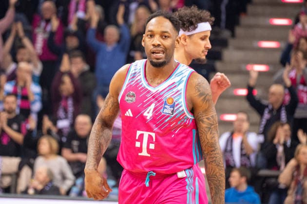 Germany 1 Bundesliga Basketball easyCredit BBL 2025 2026 Telekom Bonn vs SC RASTA Vechta 21 Matchday, 18 02 2026 Telekom Dome Bonn Portrait, Portrait Jeff Garrett Jr Telekom Bonn, 4 Copyright: xOrhanxHabashx