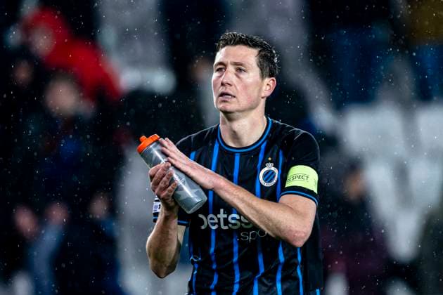 Club Brugge midfielder Hans Vanaken, during the match Club Brugge KV vs Atletico de Madrid at the Jan Breydelstadion for the Champions League KO play offs 1st leg season 2025 2026 in BRUGGE, Belgium on 18 february 2026 Photo by Stefan Koops EYE4IMAGES DeFodi Images