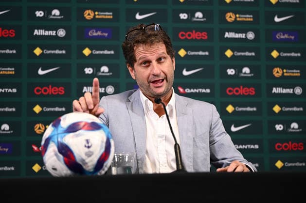 SOCCER MATILDAS PRESSER, Matildas Head Coach Joe Montemurro speaks to media at CommBank Stadium in Sydney, Thursday, February 19, 2026. The Matildas Squad has been announced for the upcoming AFC Women™s Asian Cup Australia 2026. ( NO ARCHIVING, EDITORIAL USE ONLY SYDNEY NEW SOUTH WALES AUSTRALIA  Copyright: xBIANCAxDExMARCHIx 20260219183651043819