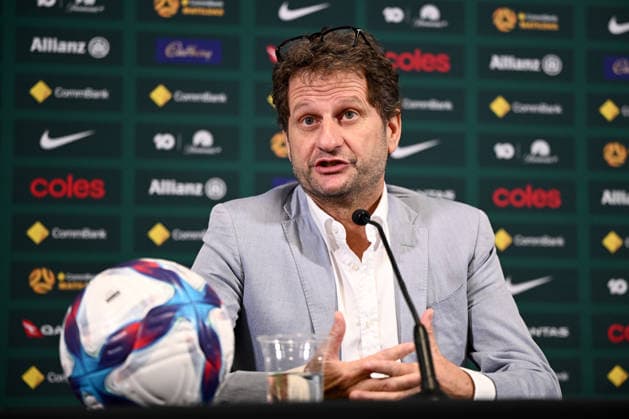 SOCCER MATILDAS PRESSER, Matildas Head Coach Joe Montemurro speaks to media at CommBank Stadium in Sydney, Thursday, February 19, 2026. The Matildas Squad has been announced for the upcoming AFC Women™s Asian Cup Australia 2026. ( NO ARCHIVING, EDITORIAL USE ONLY SYDNEY NEW SOUTH WALES AUSTRALIA  Copyright: xBIANCAxDExMARCHIx 20260219164834388995