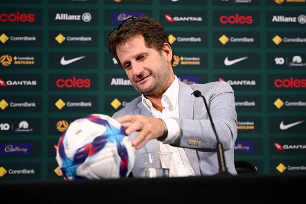 SOCCER MATILDAS PRESSER, Matildas Head Coach Joe Montemurro speaks to media at CommBank Stadium in Sydney, Thursday, February 19, 2026. The Matildas Squad has been announced for the upcoming AFC Women™s Asian Cup Australia 2026. ( NO ARCHIVING, EDITORIAL USE ONLY SYDNEY NEW SOUTH WALES AUSTRALIA  Copyright: xBIANCAxDExMARCHIx 20260219192443424685