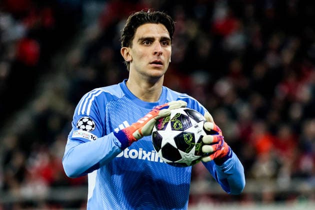 Olympiacos v Bayer Leverkusen - UEFA Champions League PIRAEUS, GREECE - FEBRUARY 18: Olympiacos goalkeeper Konstantis Tzolakis poses for a portrait during the UEFA Champions League match between Olympiacos Piraeus and Bayer Leverkusen for the 2025-26 season at Karaiskaki Stadium in Piraeus, Greece, on February 18, 2026. Andreas Papakonstantinou Anadolu Piraeus Greece. Editorial use only. Please get in touch for any other usage.  Copyright: x2026xAnadoluxAndreasxPapakonstantinoux
