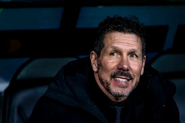 Atletico de Madrid trainer Diego Simeone, during the match Club Brugge KV vs Atletico de Madrid at the Jan Breydelstadion for the Champions League KO play offs 1st leg season 2025 2026 in BRUGGE, Belgium on 18 february 2026 Photo by Stefan Koops EYE4IMAGES DeFodi Images