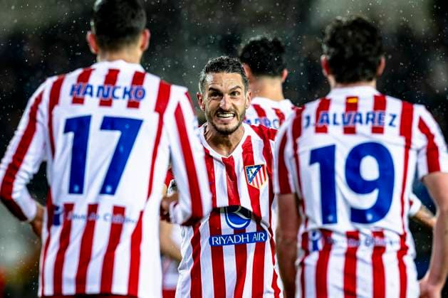 Atletico de Madrid midfielder Koke, during the match Club Brugge KV vs Atletico de Madrid at the Jan Breydelstadion for the Champions League KO play offs 1st leg season 2025 2026 in BRUGGE, Belgium on 18 february 2026 Photo by Stefan Koops EYE4IMAGES DeFodi Images