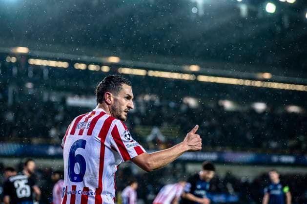 Atletico de Madrid midfielder Koke, during the match Club Brugge KV vs Atletico de Madrid at the Jan Breydelstadion for the Champions League KO play offs 1st leg season 2025 2026 in BRUGGE, Belgium on 18 february 2026 Photo by Stefan Koops EYE4IMAGES DeFodi Images