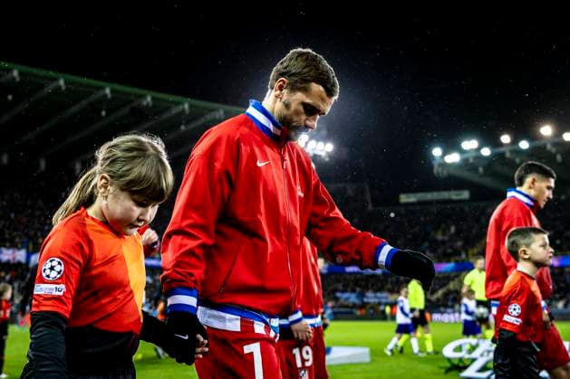 Atletico de Madrid forwarder Antoine Griezmann, during the match Club Brugge KV vs Atletico de Madrid at the Jan Breydelstadion for the Champions League KO play offs 1st leg season 2025 2026 in BRUGGE, Belgium on 18 february 2026 Photo by Stefan Koops EYE4IMAGES DeFodi Images