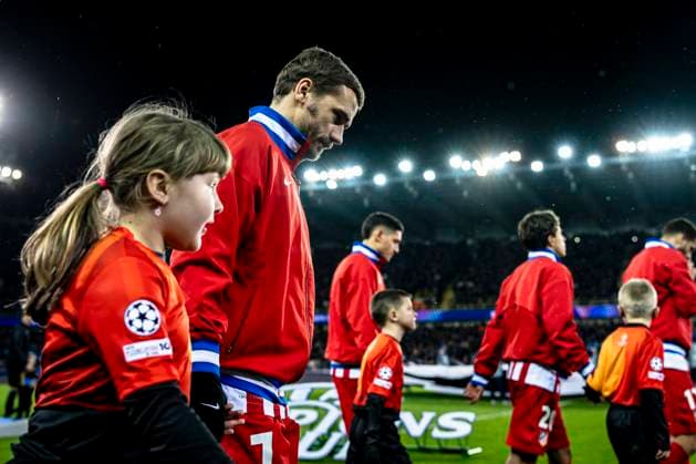 Atletico de Madrid forwarder Antoine Griezmann, during the match Club Brugge KV vs Atletico de Madrid at the Jan Breydelstadion for the Champions League KO play offs 1st leg season 2025 2026 in BRUGGE, Belgium on 18 february 2026 Photo by Stefan Koops EYE4IMAGES DeFodi Images
