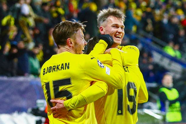 Football, Champions League 2025 2026 Bodo Glimt Inter 3 1 Bodo 20260218 Bodo Glimts Odin Bjortuft smiles after Bodo Glimt scored the first goal of the match in the Champions League football match between Bodo Glimt and Inter at Aspmyra Stadium Photo Mats Torbergsen NTB Bodo Norway EDITORIAL USE ONLY RESTRICTED USE FOR BETTING COMPANIES  Copyright: xMatsxTorbergsenx xNTBx