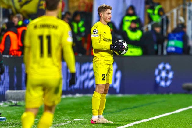 Football, Champions League 2025 2026 Bodo Glimt Inter 3 1 Bodo 20260218 Bodo Glimts Fredrik Sjovold during the Champions League football match between Bodo Glimt and Inter at Aspmyra Stadium Photo Mats Torbergsen NTB Bodo Norway EDITORIAL USE ONLY RESTRICTED USE FOR BETTING COMPANIES  Copyright: xMatsxTorbergsenx xNTBx