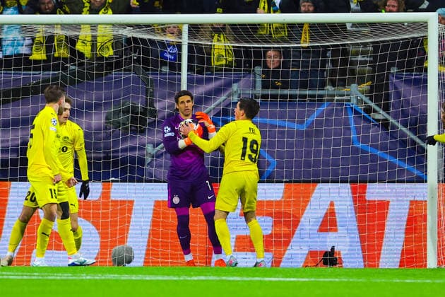 Football, Champions League 2025 2026 Bodo Glimt Inter 3 1 Bodo 20260218 Bodo Glimts Sondre Brunstad Fet scores in the Champions League football match between Bodo Glimt and Inter at Aspmyra Stadium Photo Thomas Andersen NTB Bodo Norway EDITORIAL USE ONLY RESTRICTED USE FOR BETTING COMPANIES  Copyright: xThomasxAndersenx xNTBx