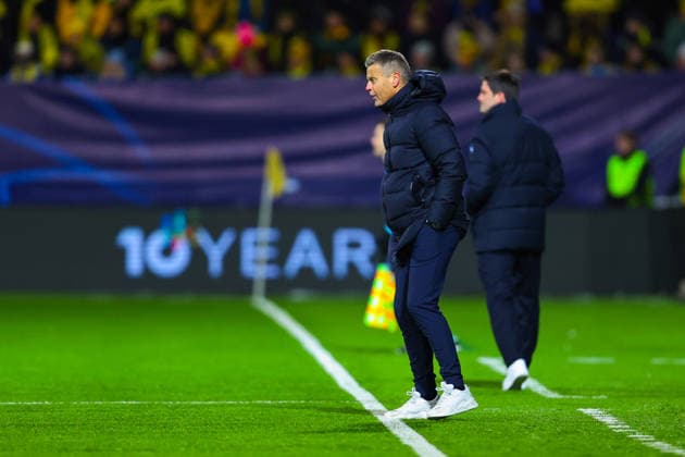 Football, Champions League 2025 2026 Bodo Glimt Inter 3 1 Bodo 20260218 Bodo Glimt s coach Kjetil Knutsen in the Champions League football match between Bodo Glimt and Inter at Aspmyra Stadium Photo Thomas Andersen NTB Bodo Norway EDITORIAL USE ONLY RESTRICTED USE FOR BETTING COMPANIES  Copyright: xThomasxAndersenx xNTBx