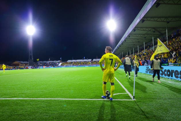 Football, Champions League 2025 2026 Bodo Glimt Inter 3 1 Bodo 20260218 Bodo Glimts Patrick Berg in the Champions League football match between Bodo Glimt and Inter at Aspmyra Stadium Photo Thomas Andersen NTB Bodo Norway EDITORIAL USE ONLY RESTRICTED USE FOR BETTING COMPANIES  Copyright: xThomasxAndersenx xNTBx