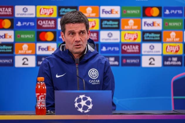 Football, Champions League 2025 2026 Bodo Glimt Inter Bodo 20260218 Inter s head coach Cristian Chivu at a press conference after the Champions League football match between Bodo Glimt and Inter at Aspmyra Stadium Photo Thomas Andersen NTB Bodo Norway EDITORIAL USE ONLY RESTRICTED USE FOR BETTING COMPANIES  Copyright: xThomasxAndersenx xNTBx