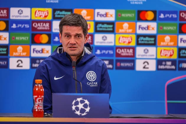 Football, Champions League 2025 2026 Bodo Glimt Inter 3 1 Bodo 20260218 Inter s head coach Cristian Chivu at a press conference after the Champions League football match between Bodo Glimt and Inter at Aspmyra Stadium Photo Thomas Andersen NTB Bodo Norway EDITORIAL USE ONLY RESTRICTED USE FOR BETTING COMPANIES  Copyright: xThomasxAndersenx xNTBx