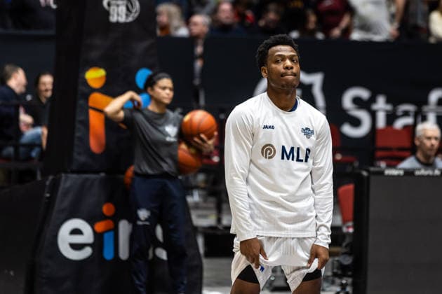 GER, easy Credit Basketball Bundesliga, Niners Chemnitz MLP Academics Heidelberg 18 02 2026, Messe, Chemnitz, GER, easy Credit Basketball Bundesliga, Niners Chemnitz MLP Academics Heidelberg Damariae Horne MLP Academics Heidelberg 0 Foto Alexander Trienitz Chemnitz Messe Sachsen Germany